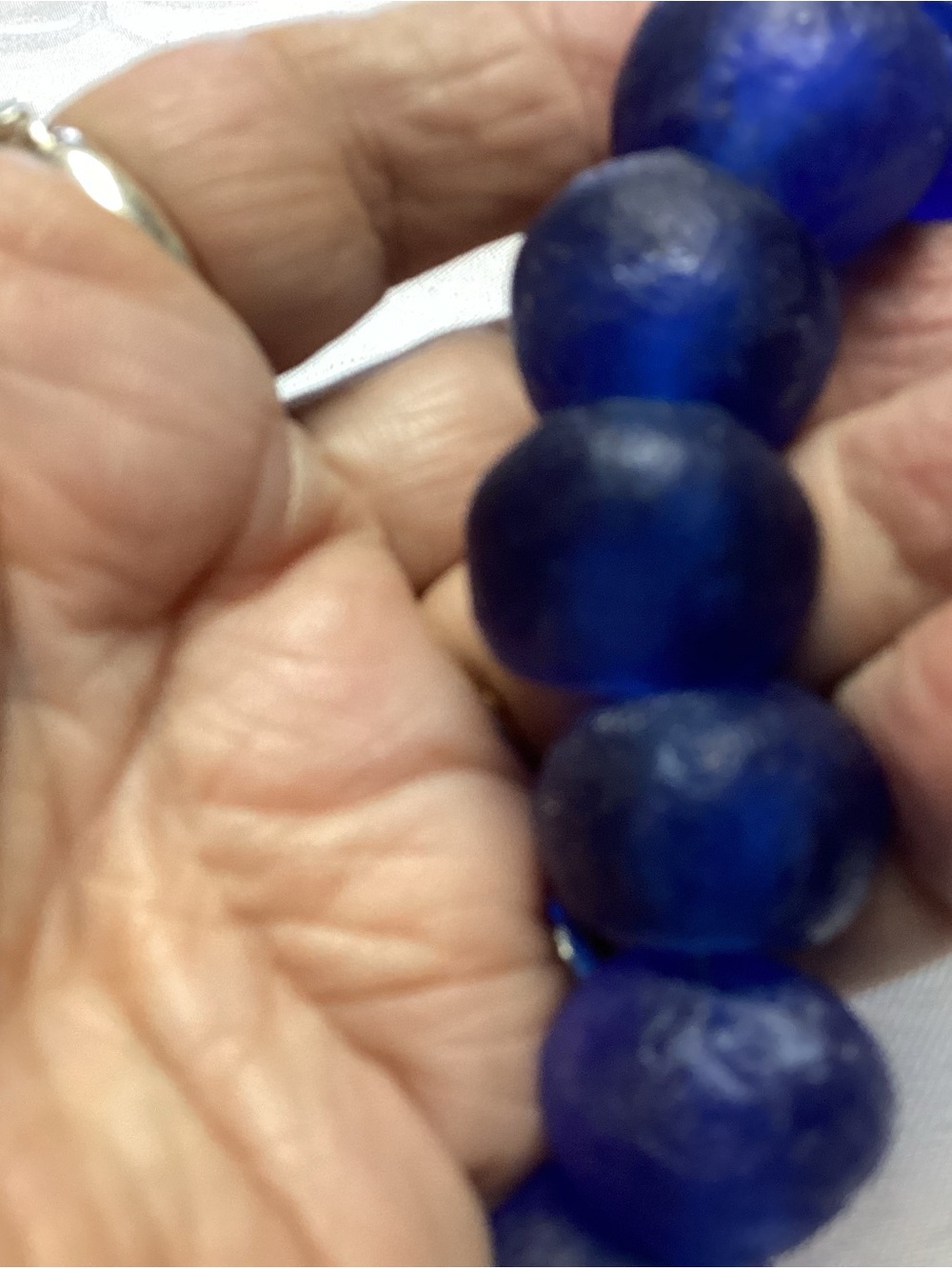 Bold Cobalt Blue Glass. Stunning Bead Necklace💙💙💙💙💙 - Picture 6 of 9